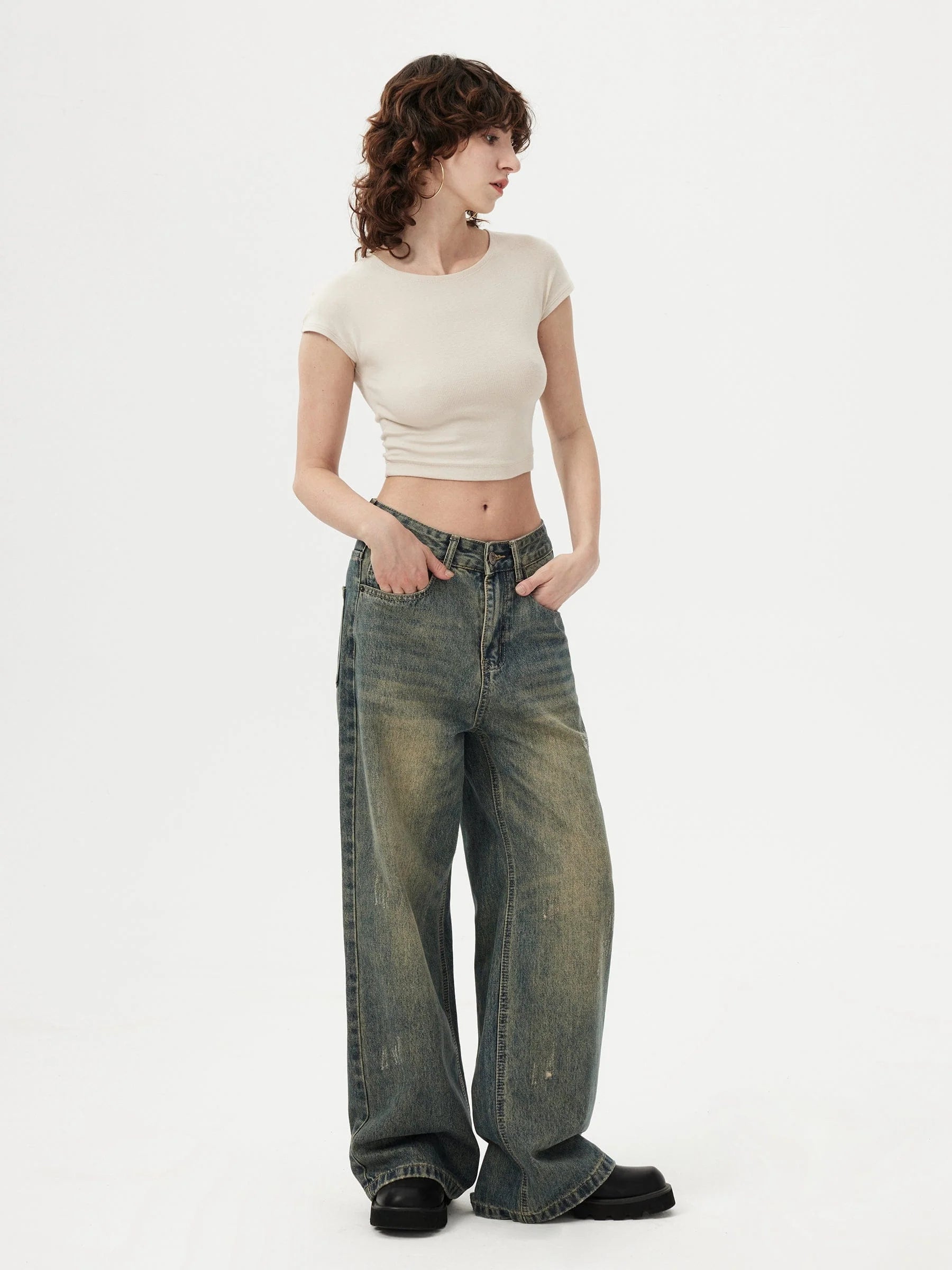 Aelfric Eden Solid Vintage Loose Jeans