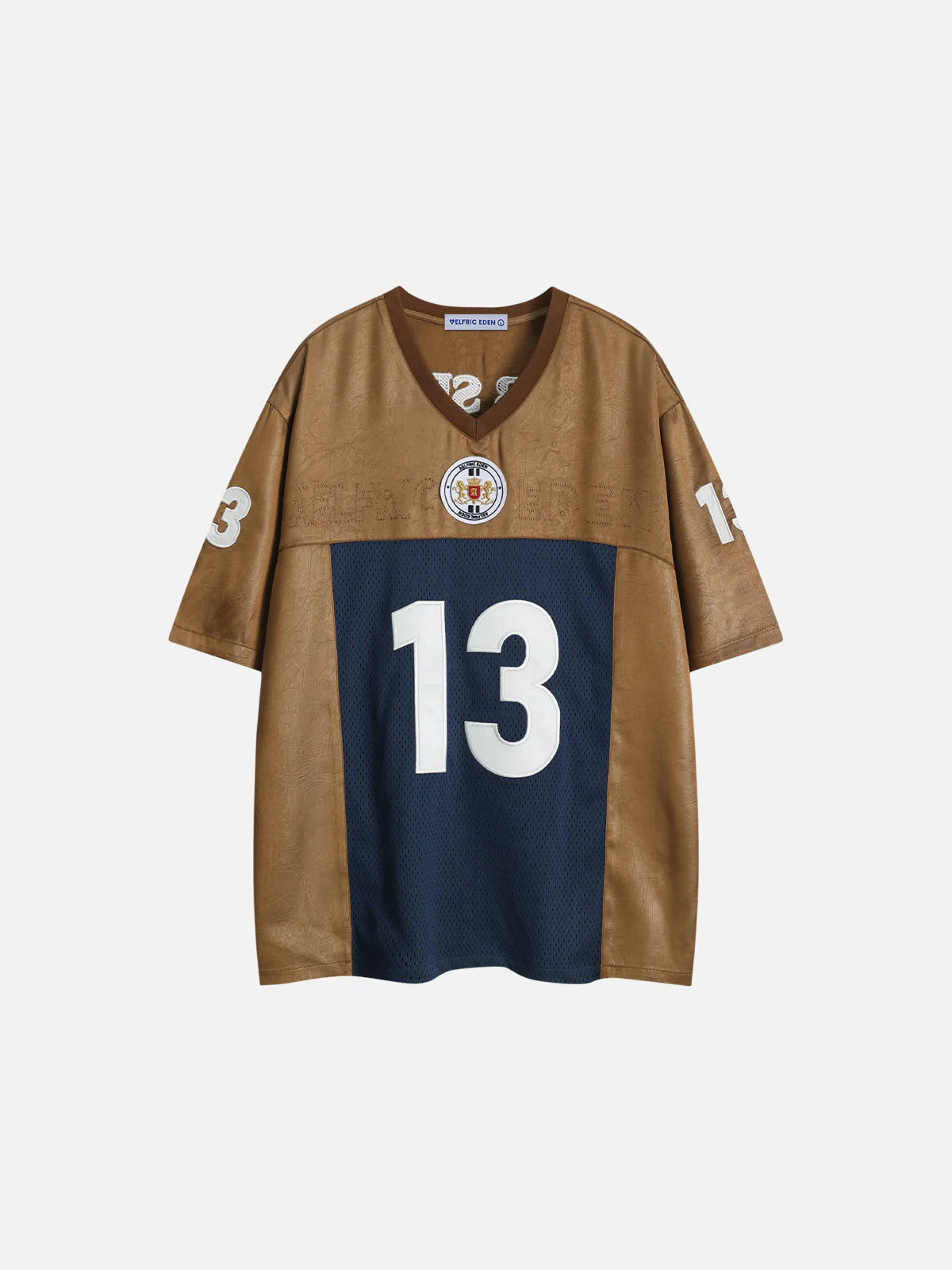 Aelfric Eden Faux Leather Patchwork Tee
