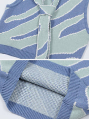 Aelfric Eden Twisted Stripes Cropped Sweater Vest