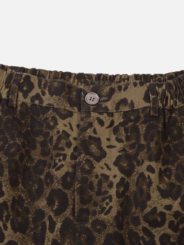 Aelfric Eden Big Pocket Leopard Print Shorts