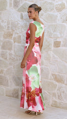 Amity Maxi Dress - Pink/Green Floral