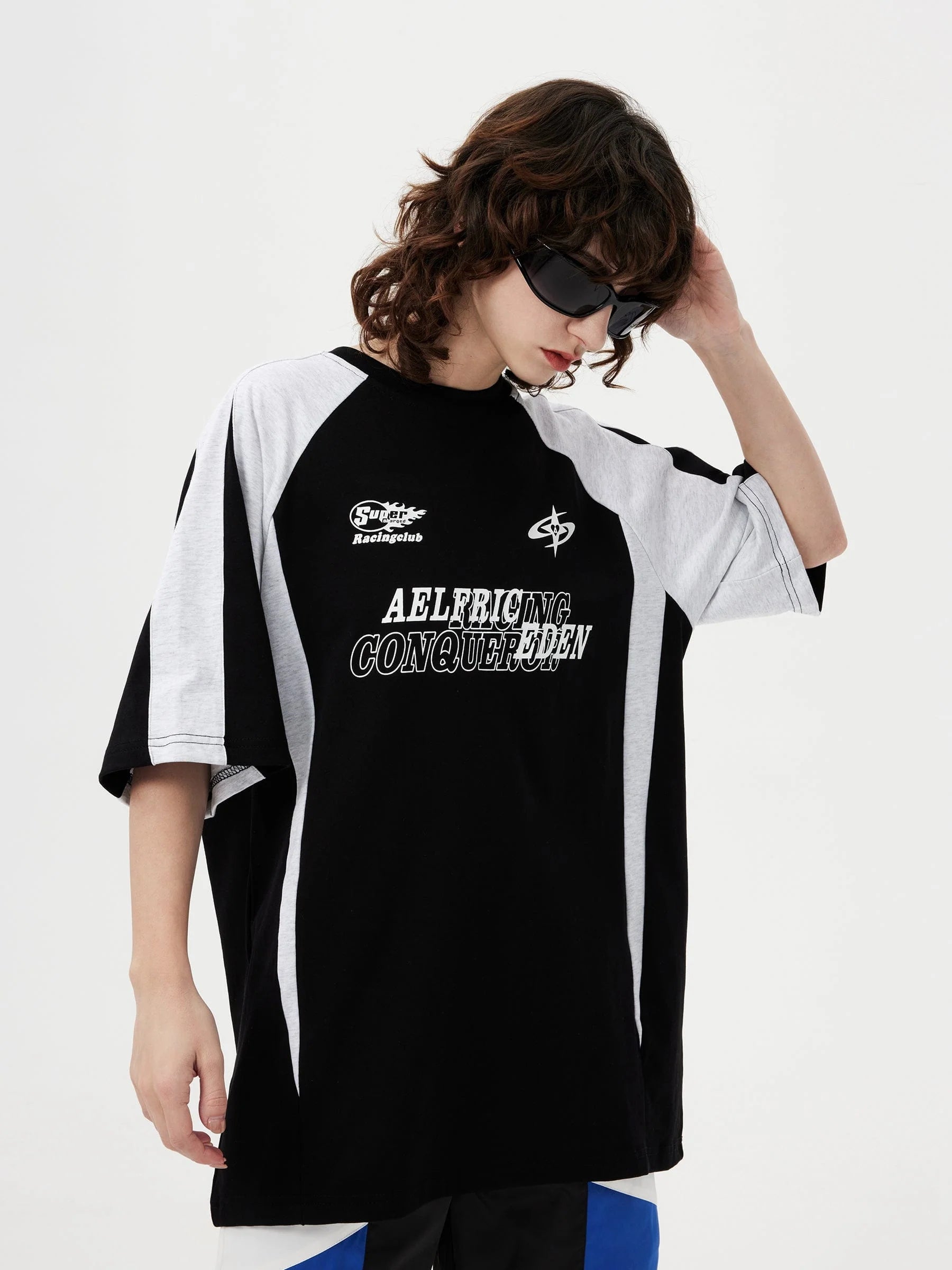 Aelfric Eden Color Blocking Racing Print Tee