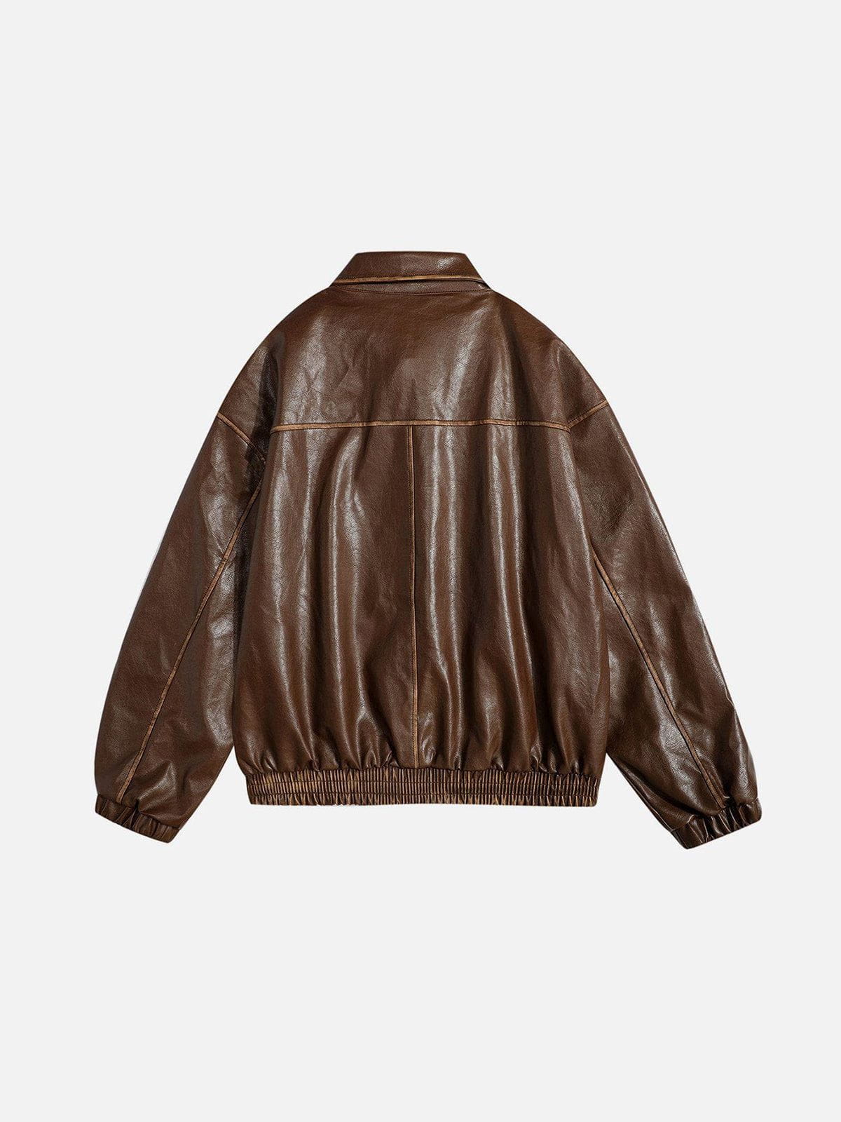 Aelfric Eden Line Patchwork Faux  Leather Jacket