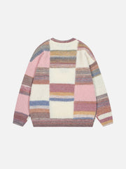Aelfric Eden Color Blocking Plaid Sweater
