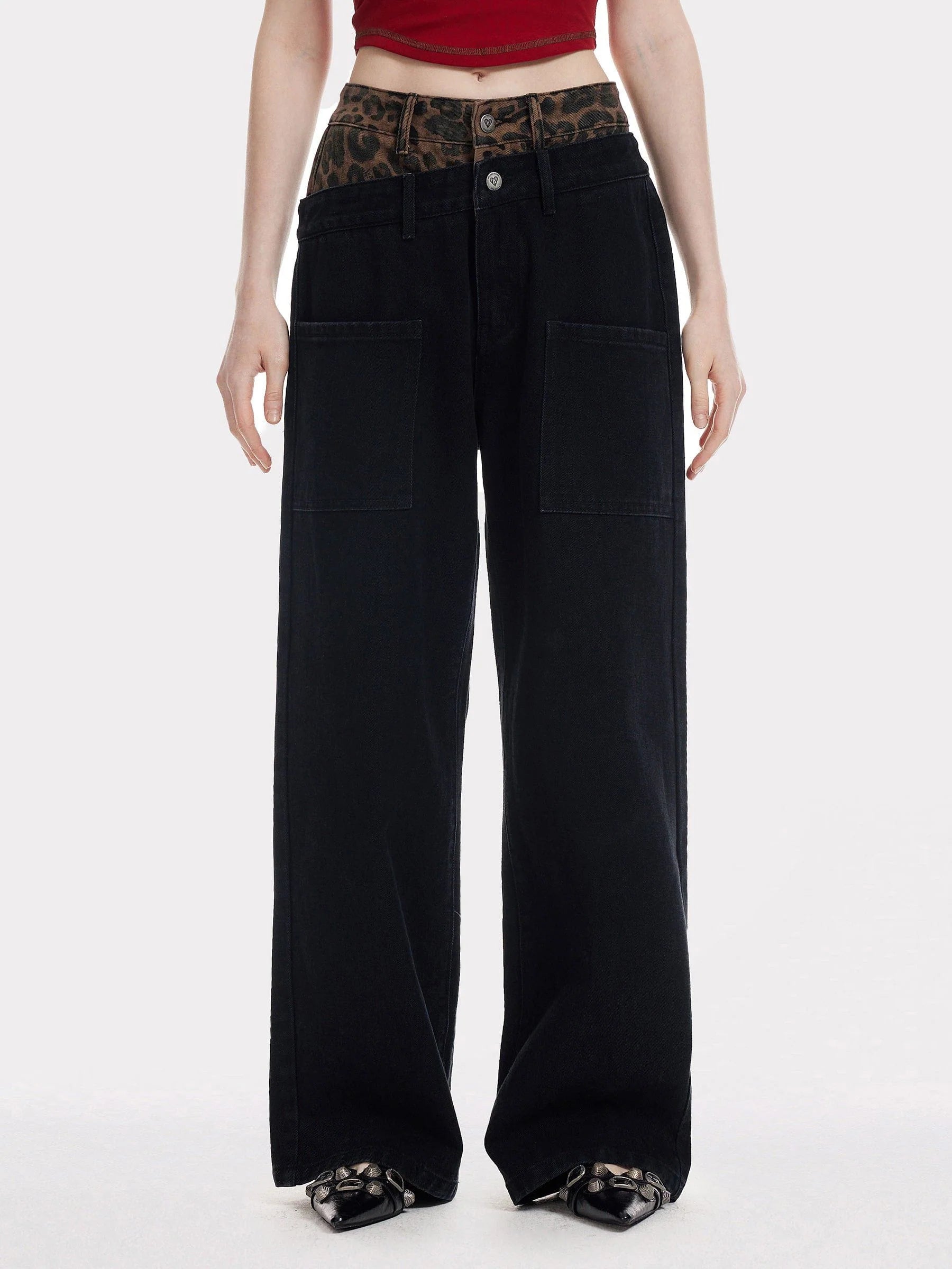 Aelfric Eden Leopard Print Sagging Jeans