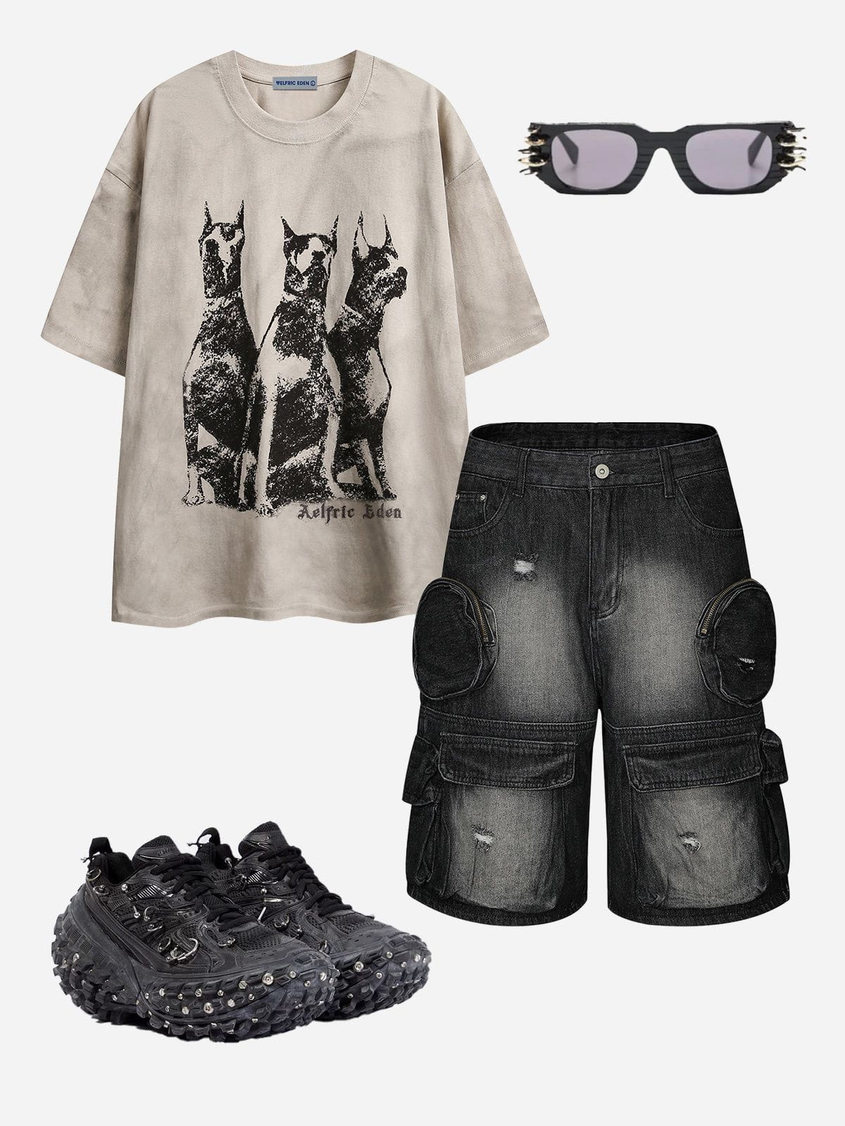 Aelfric Eden 3D Multi Pocket Washed Jorts