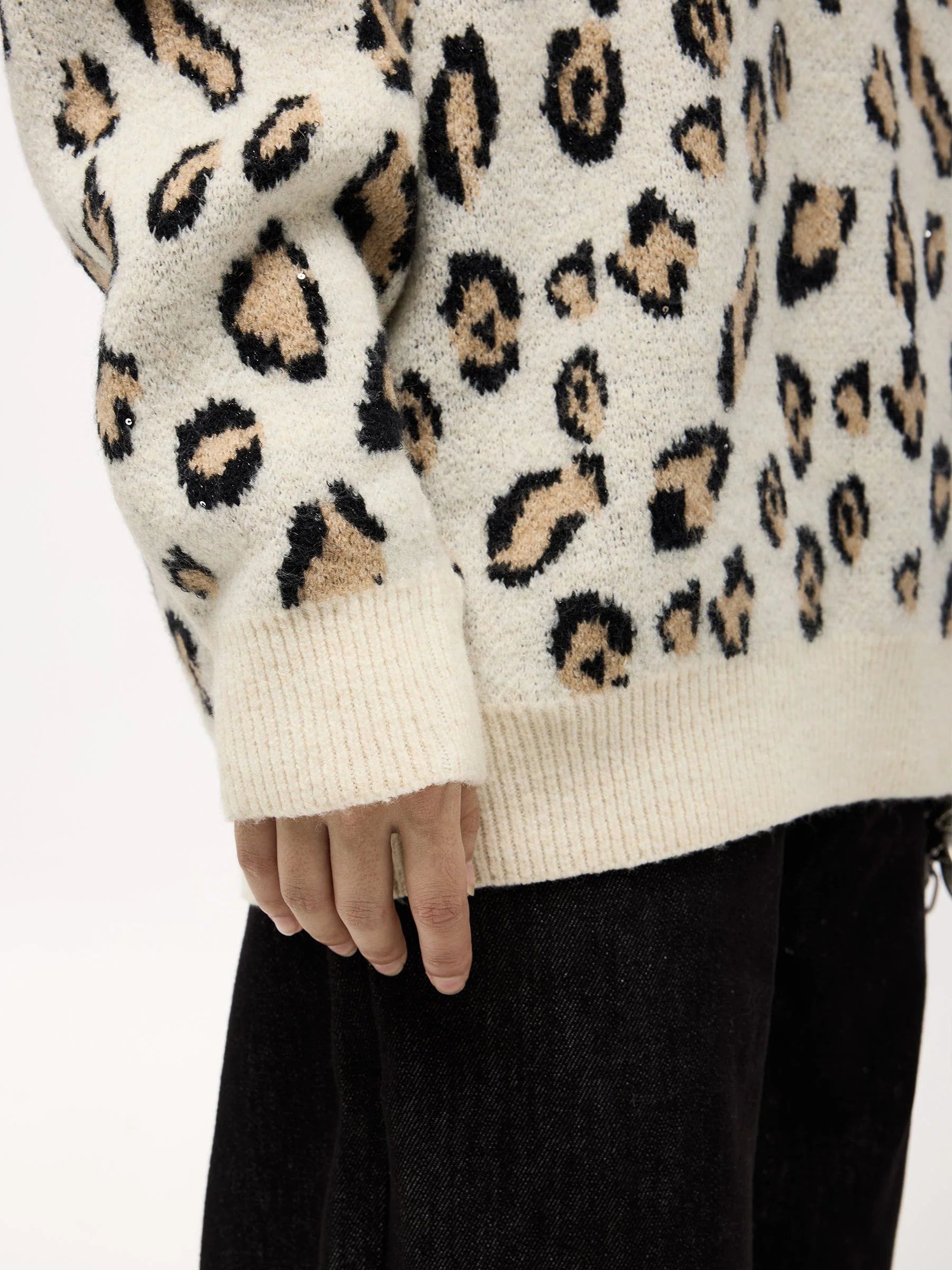 Aelfric Eden Apricot Leopard Print Sweater