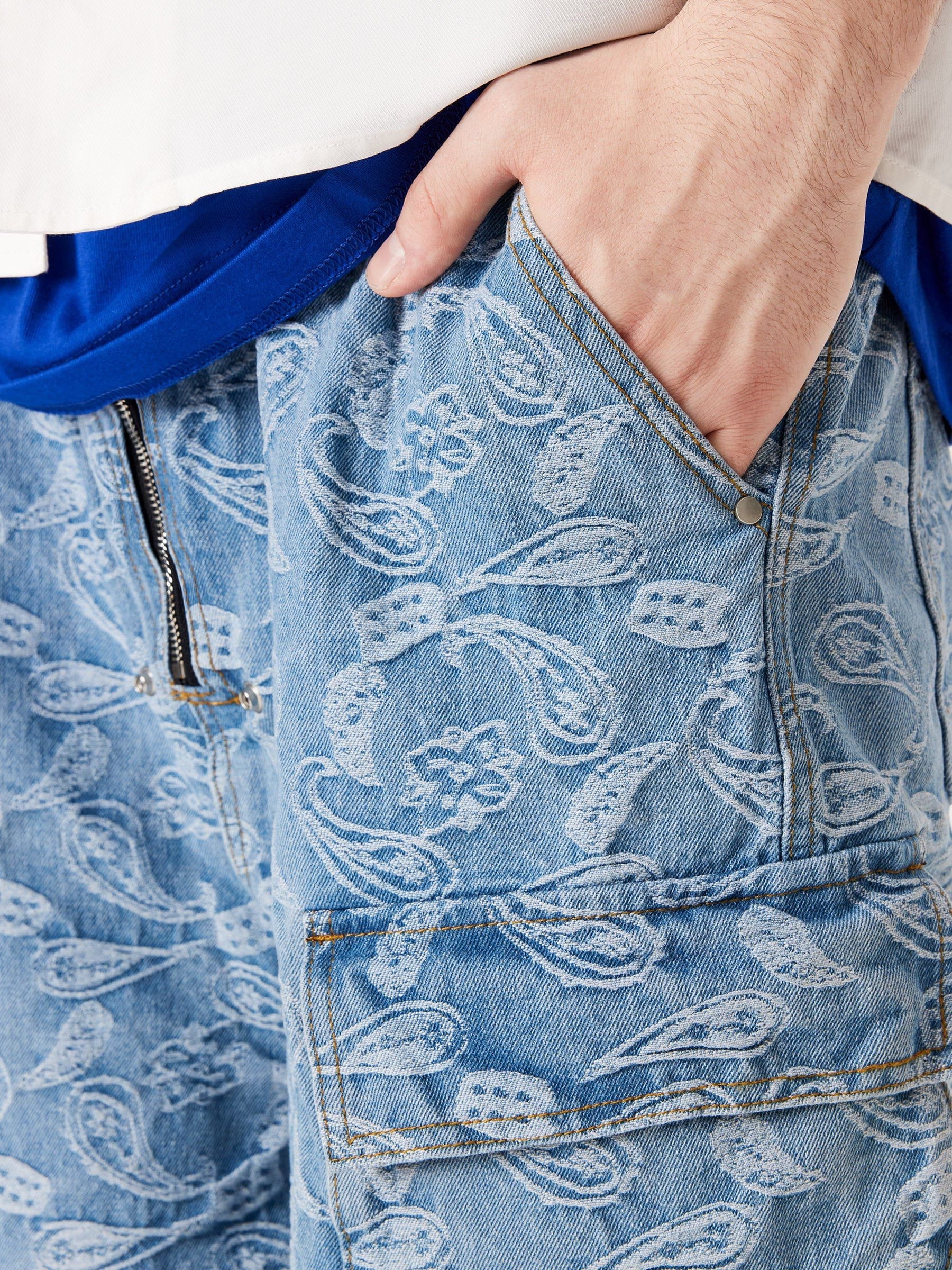 Aelfric Eden Bandana Jacquard Washed Jorts