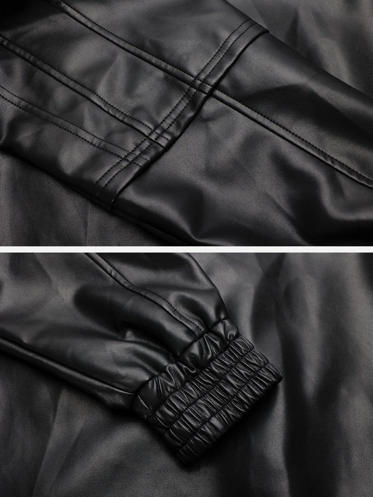 City Of Love Hooded Faux Leather Jacket