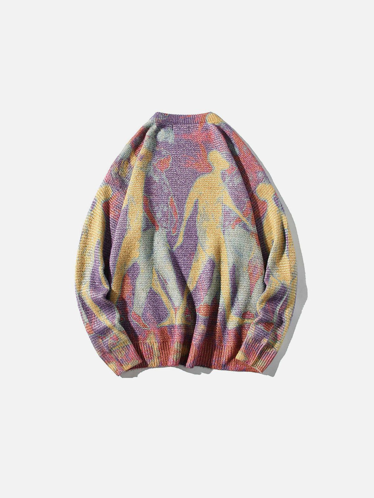 Aelfric Eden Neon Color Block Knit Sweater