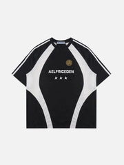 Aelfric Eden Patchwork Contrast Racing Tee