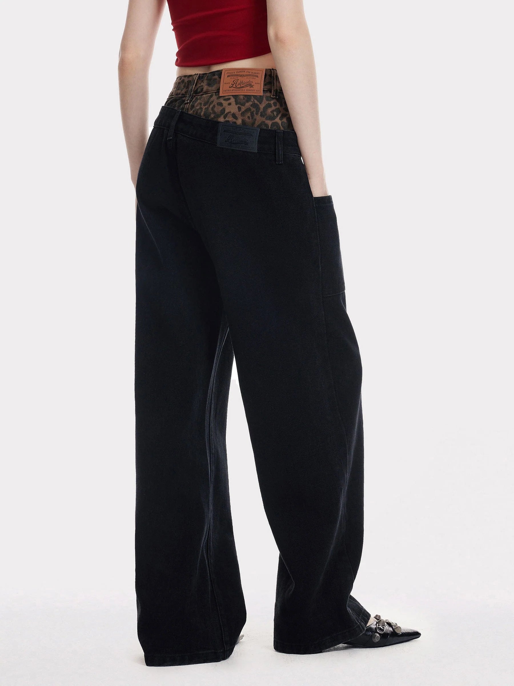 Aelfric Eden Leopard Print Sagging Jeans