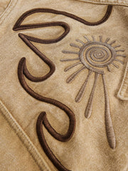 Aelfric Eden Embroidery Washed Denim Jacket