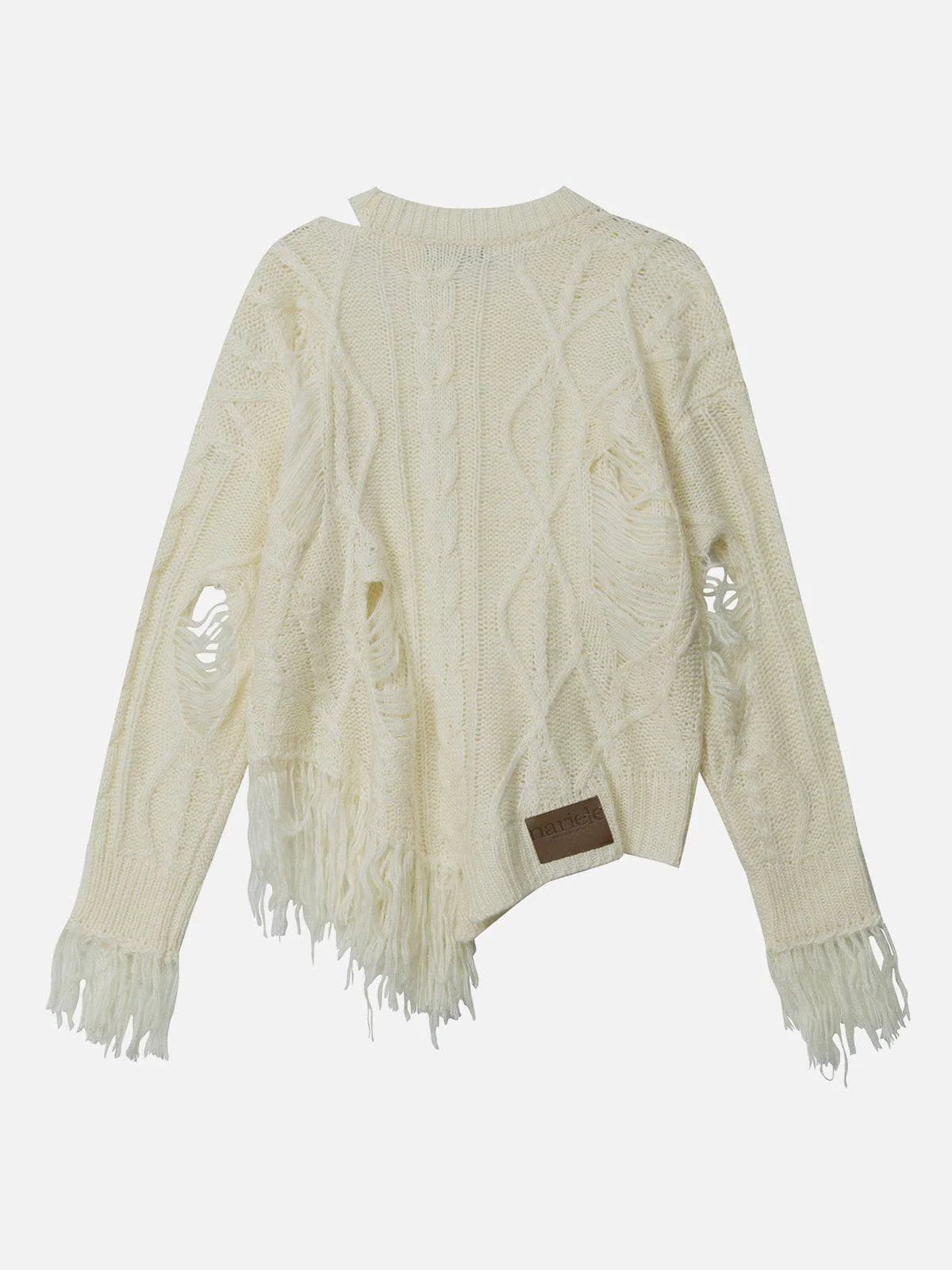 Distressed Fringe Sweater