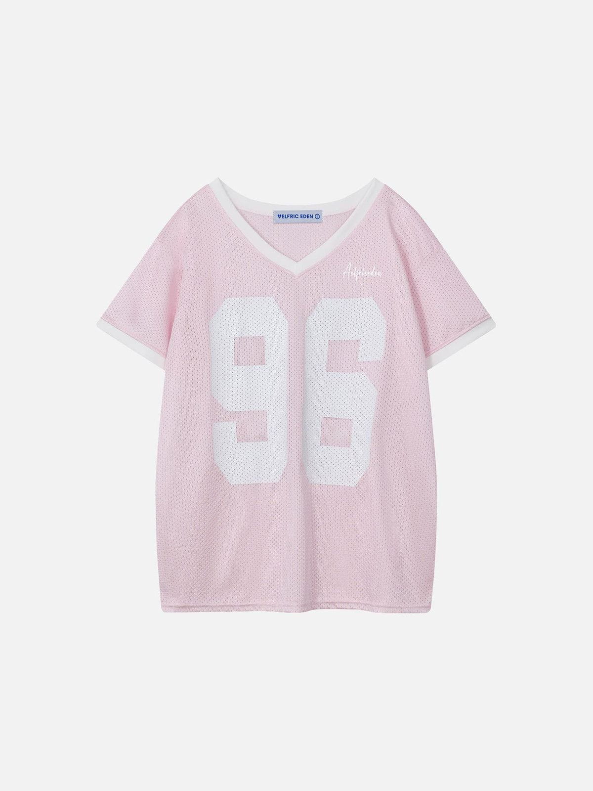 Aelfric Eden Print Mesh V-Neck Tee