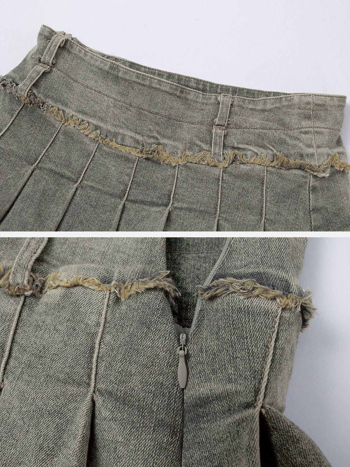 Aelfric Eden Fringe Double Zip Up Denim Jacket