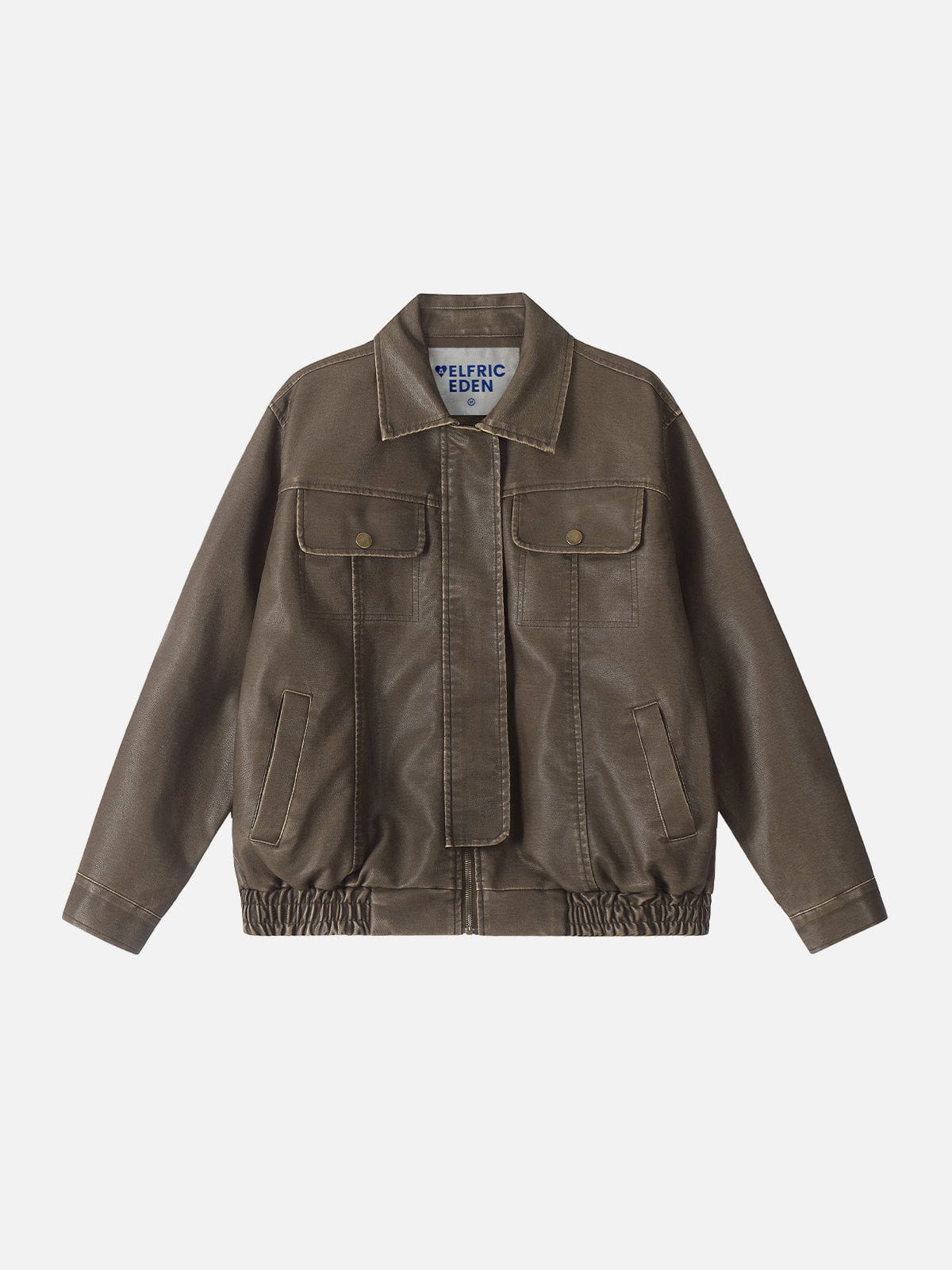 Aelfric Eden Basic Pocket Faux Leather Jacket