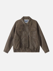Aelfric Eden Basic Pocket Faux Leather Jacket