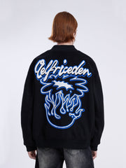 Aelfric Eden Patchwork Embroidery Varsity Jacket