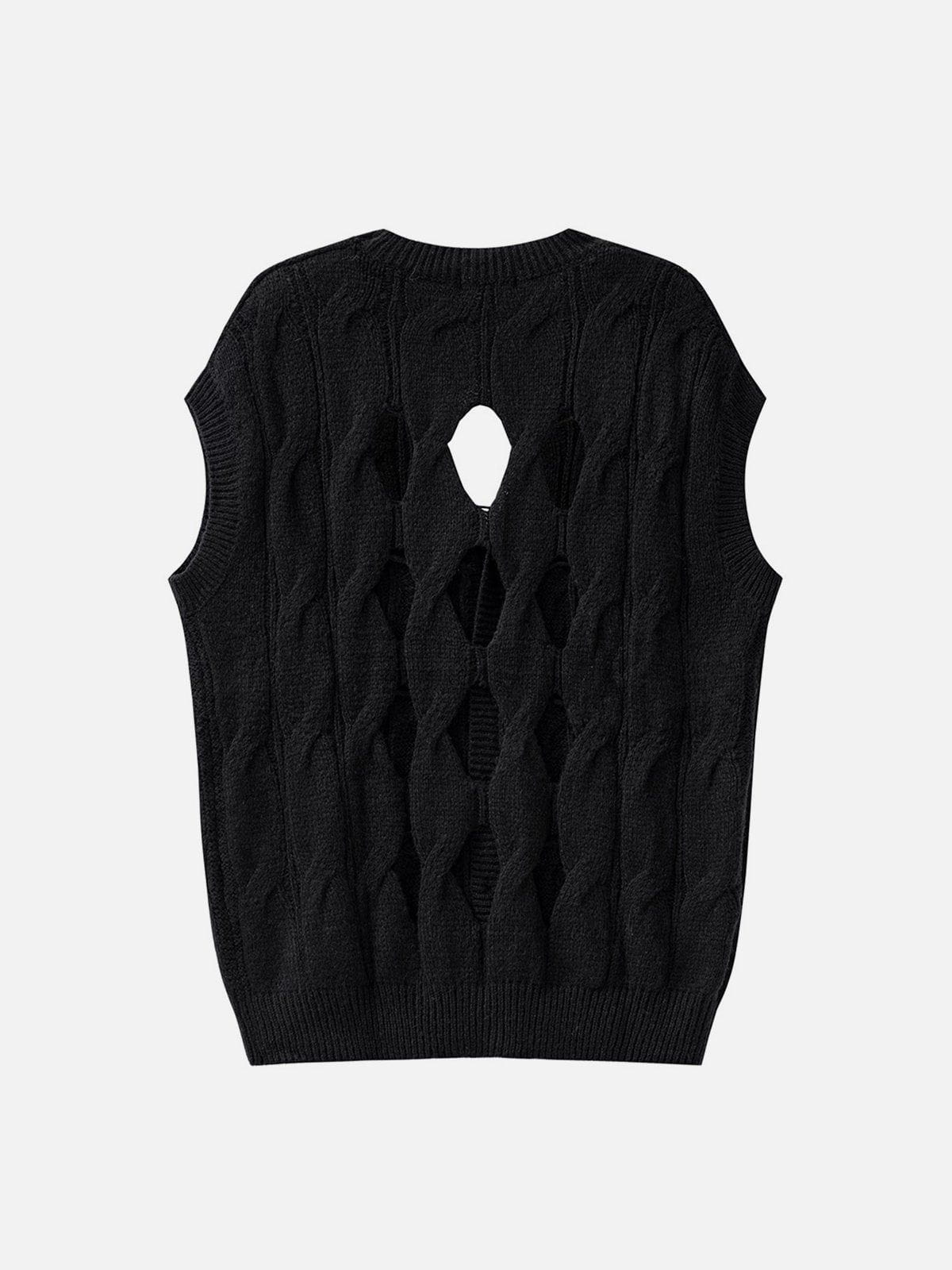 Aelfric Eden Cut Out Twist Rope Sweater Vest