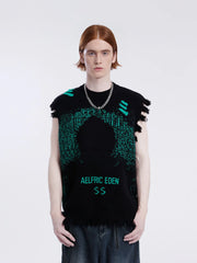 Aelfric Eden Cyberpunk Dot Matrix Sweater Vest