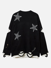 Aelfric Eden Distressed Cut Out Star Sweater