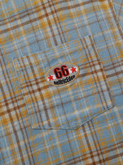 Aelfric Eden Gradient Plaid Pocket Short Sleeve Shirt