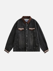Aelfric Eden Corduroy Patchwork Denim Jacket