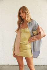 Sabine Satin Bustier Mini Dress