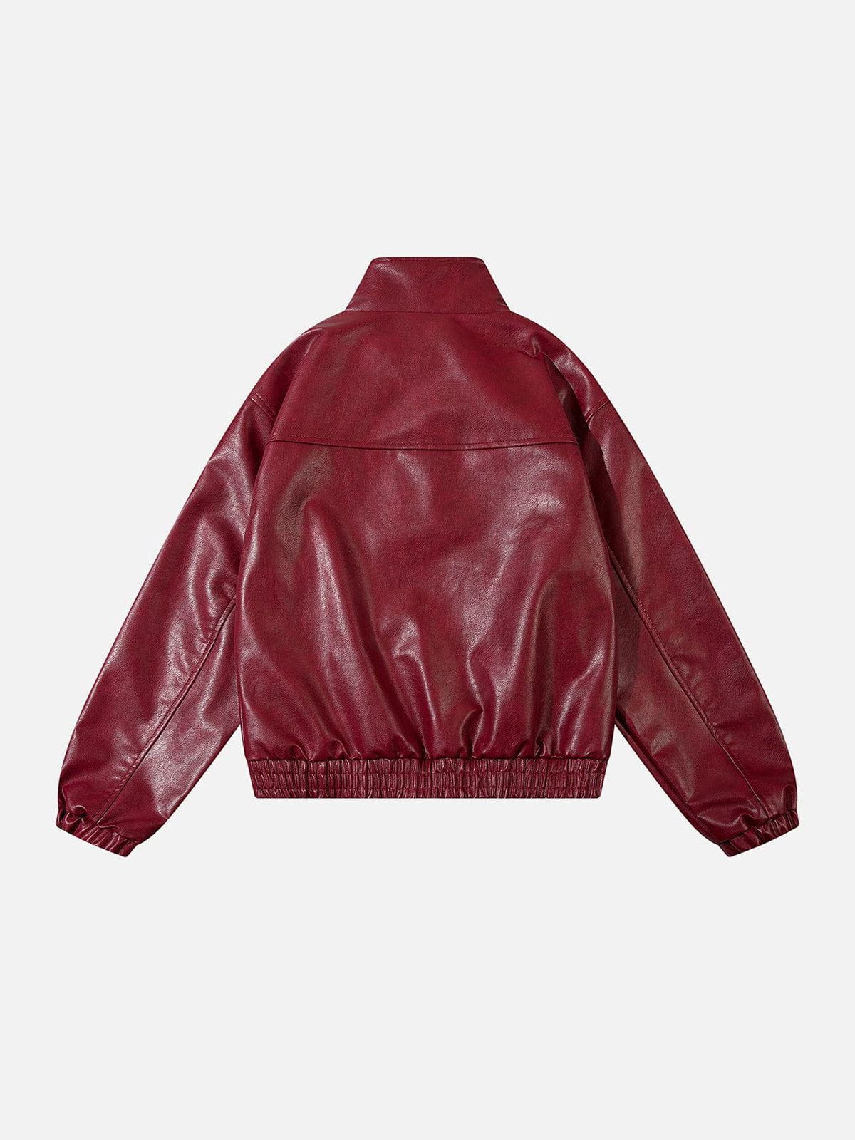 Aelfric Eden Metal Buckle Faux Leather Jacket