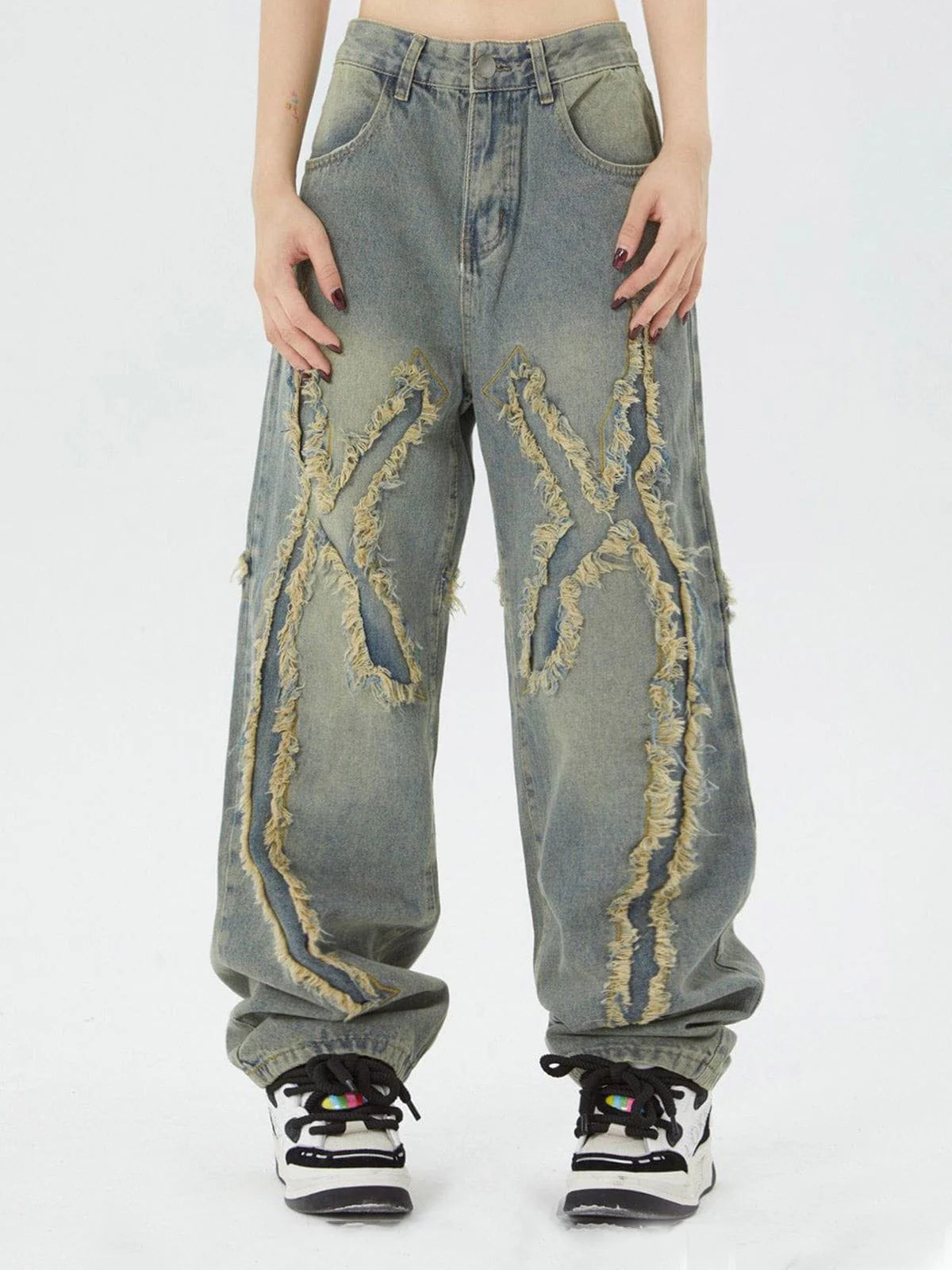 Aelfric Eden Washed Fringe Jeans