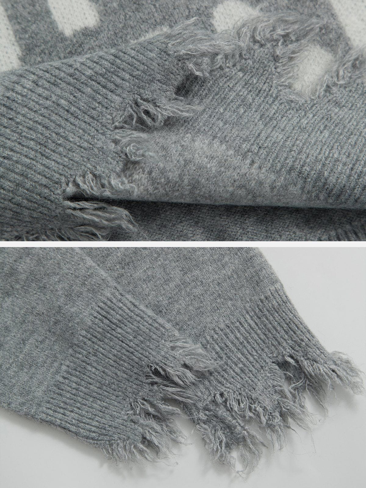 Aelfric Eden Letters Ripped Hole Sweater