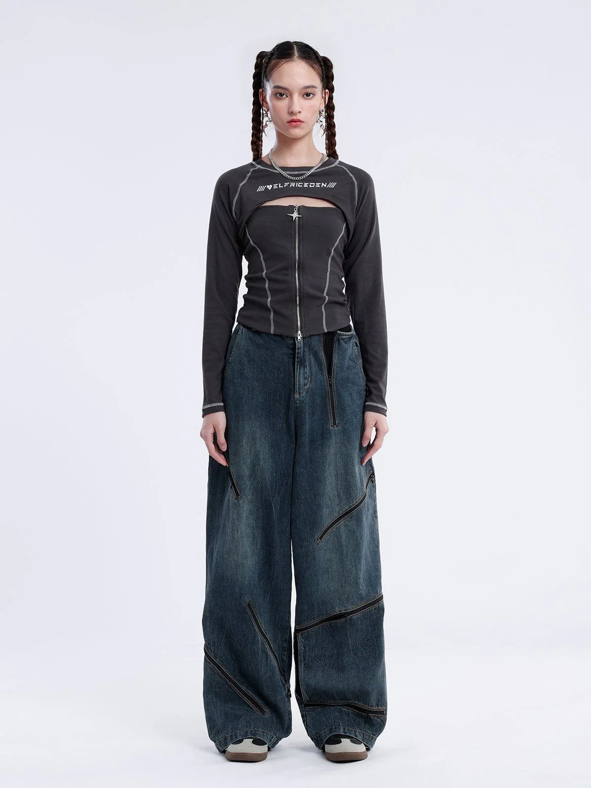 City Of Love Multi-Zipper Jeans