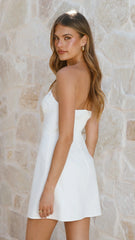 Lana Strapless Mini Dress - White