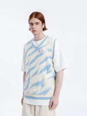 Aelfric Eden Flocking Zebra Pattern Sweater Vest