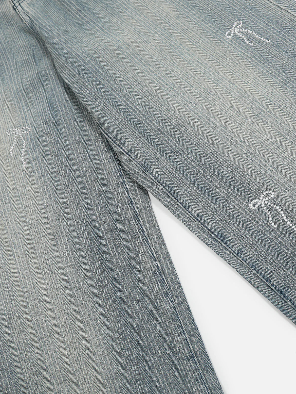 Aelfric Eden Hotfix Rhinestones Bow Jeans