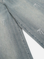 Aelfric Eden Hotfix Rhinestones Bow Jeans
