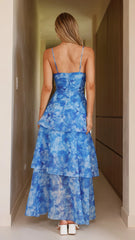 Kelli Maxi Dress - Blue Floral