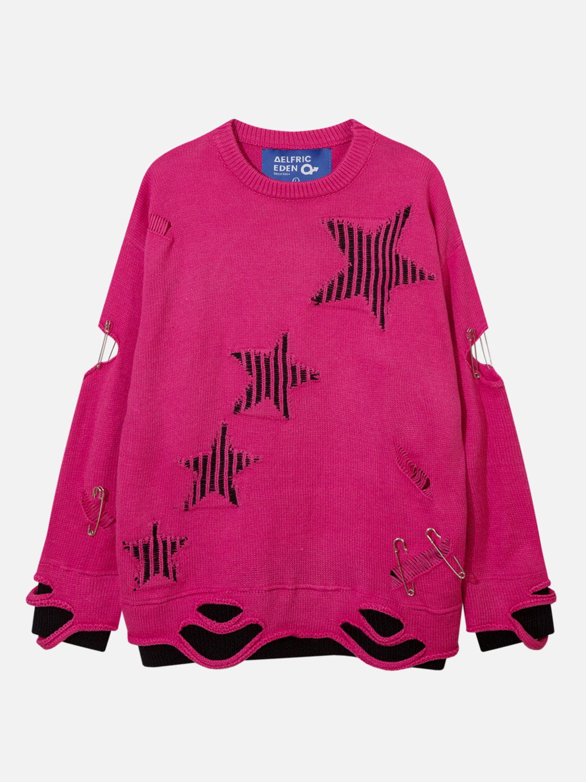 Aelfric Eden Distressed Cut Out Star Sweater
