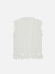 Aelfric Eden Open Knit Tassel Sweater Vest