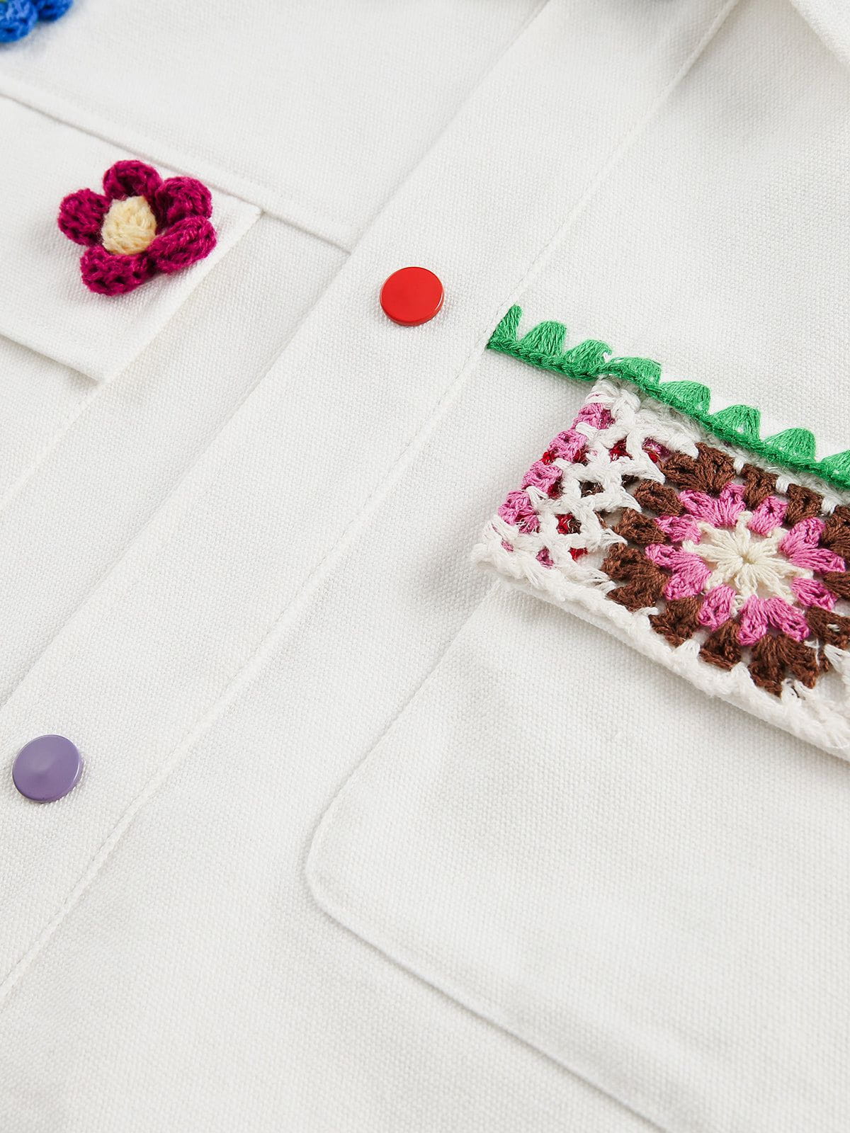 Aelfric Eden Crochet Flower Denim Jacket