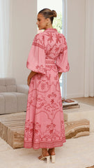 Xander Long Sleeve Maxi Dress - Mulberry
