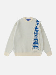 Aelfric Eden Fringe Letter Jacquard Sweater