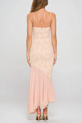 Serena Asymmetrical Lace Gown