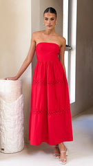 Silene Maxi Dress - Red