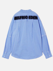 City Of Love Detachable Sleeve Stripe Long Sleeve Shirt