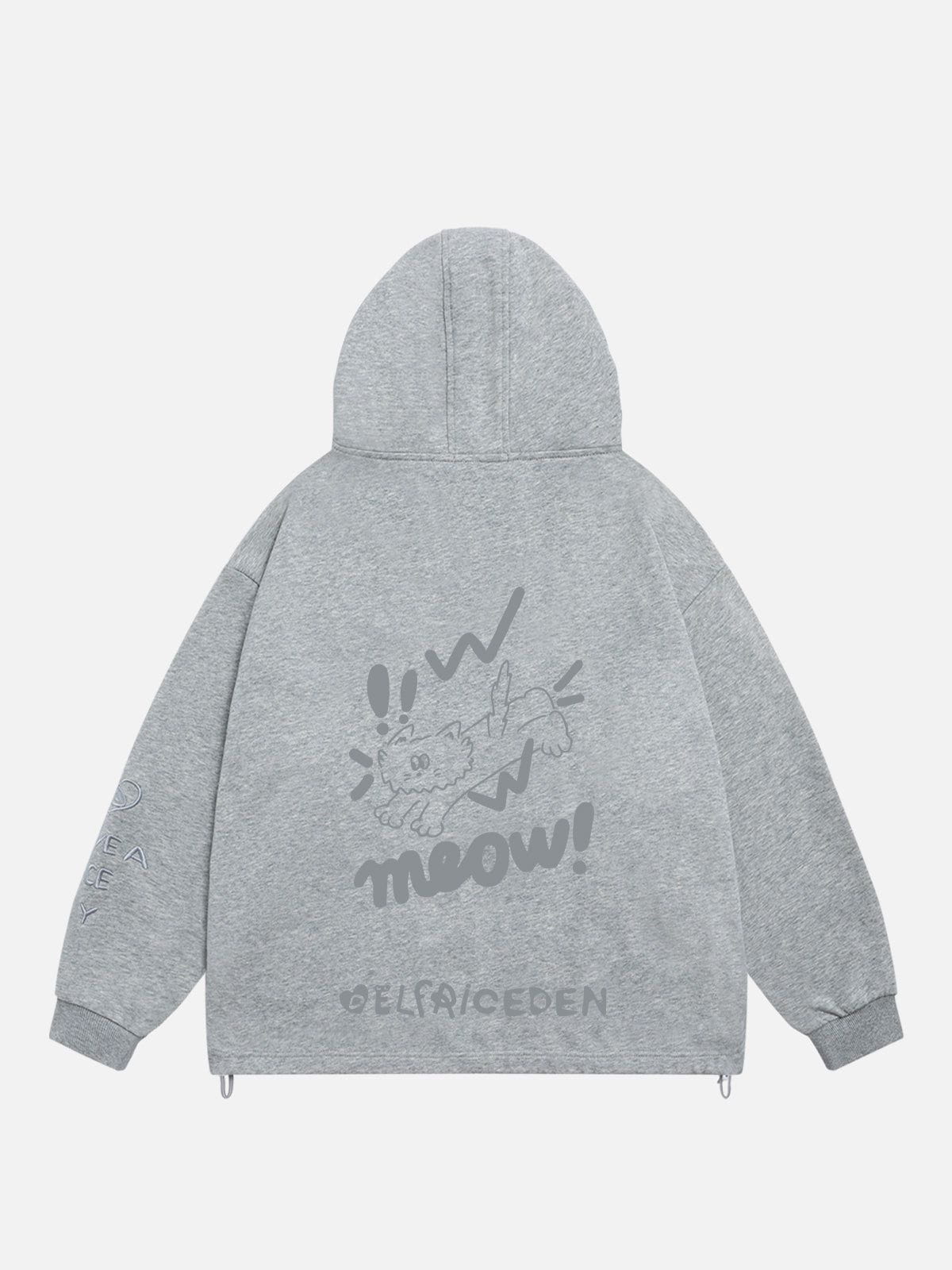 Aelfric Eden Embroidery Rabbit Ears Zip Up Hoodie