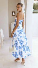 Nalani Maxi Dress - Blue Floral