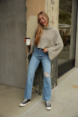 Hudson Distressed Straight Jeans