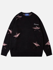 Aelfric Eden Solid Star Distressed Sweater